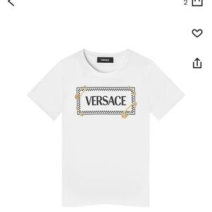 Versace White T-Shirt with Gold Accents “Kids”